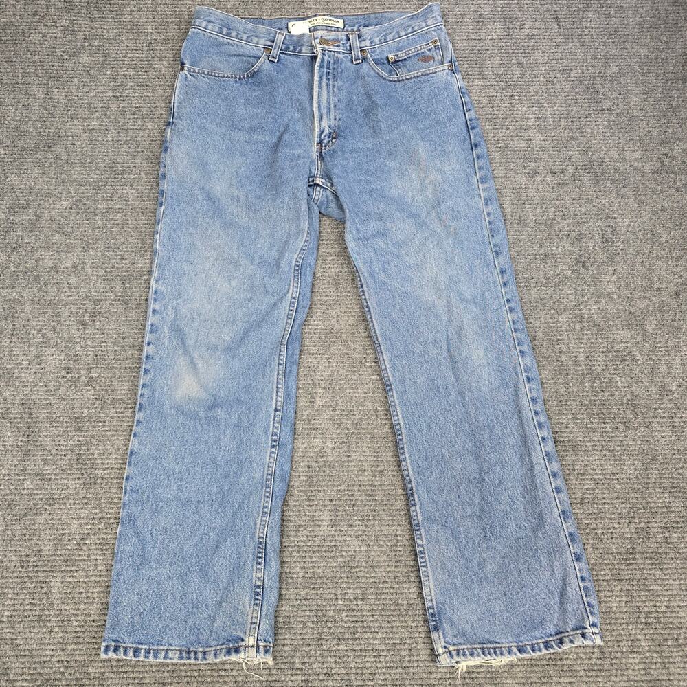 Harley Davidson Jeans Mens 33x30 Light Wash Bootcut Genuine MotorClothes Denim